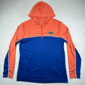 Colosseum men's Florida Gators Flick Quarter-Zip Hoodie Windshirt Size Large